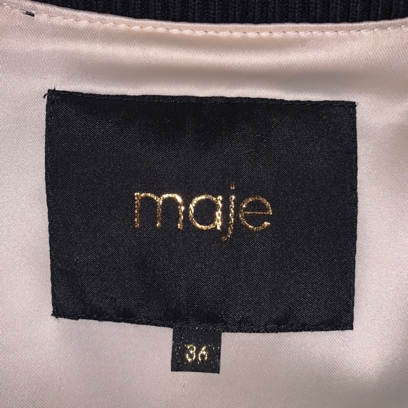 Maje — Balsa Bird Pink & Black Sport Bomber - Picture 5 of 5